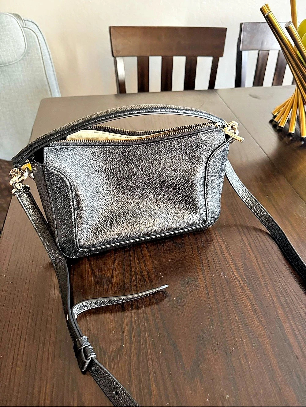 Kate Spade Liv Convertible Shoulder Bag Black Crossbody Bag